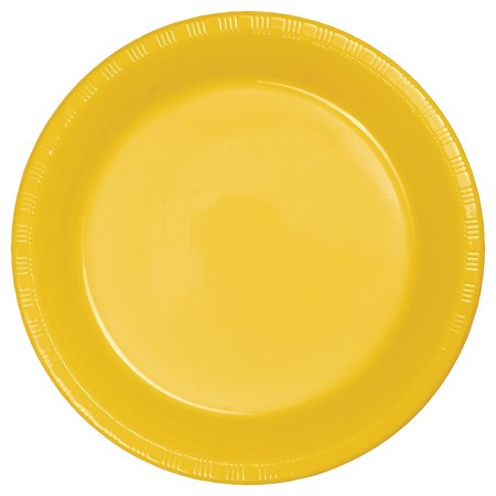 TOUCH OF COLOR School Bus Yellow Plastic Banquet Plates, 10", 240PK 28102131